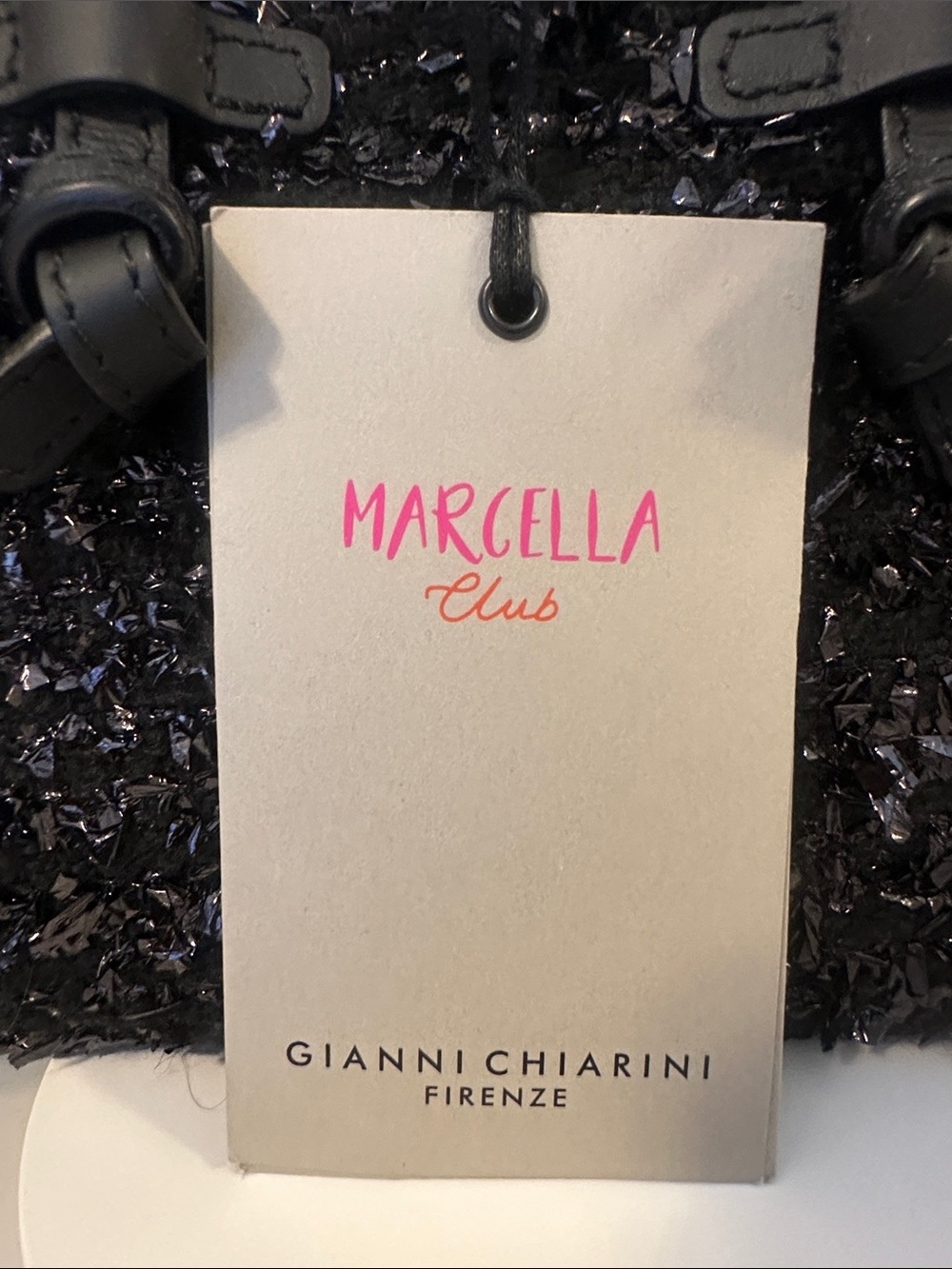 GIANNI CHIARINI FIRENZA Black Glitter Tote - Picture 2 of 10